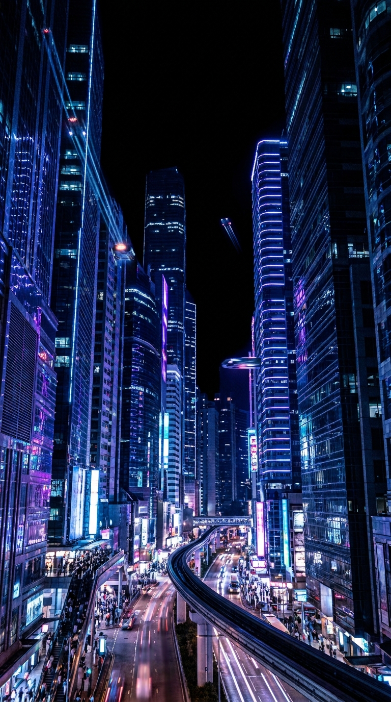 Cyberpunk AMOLED wallpaper