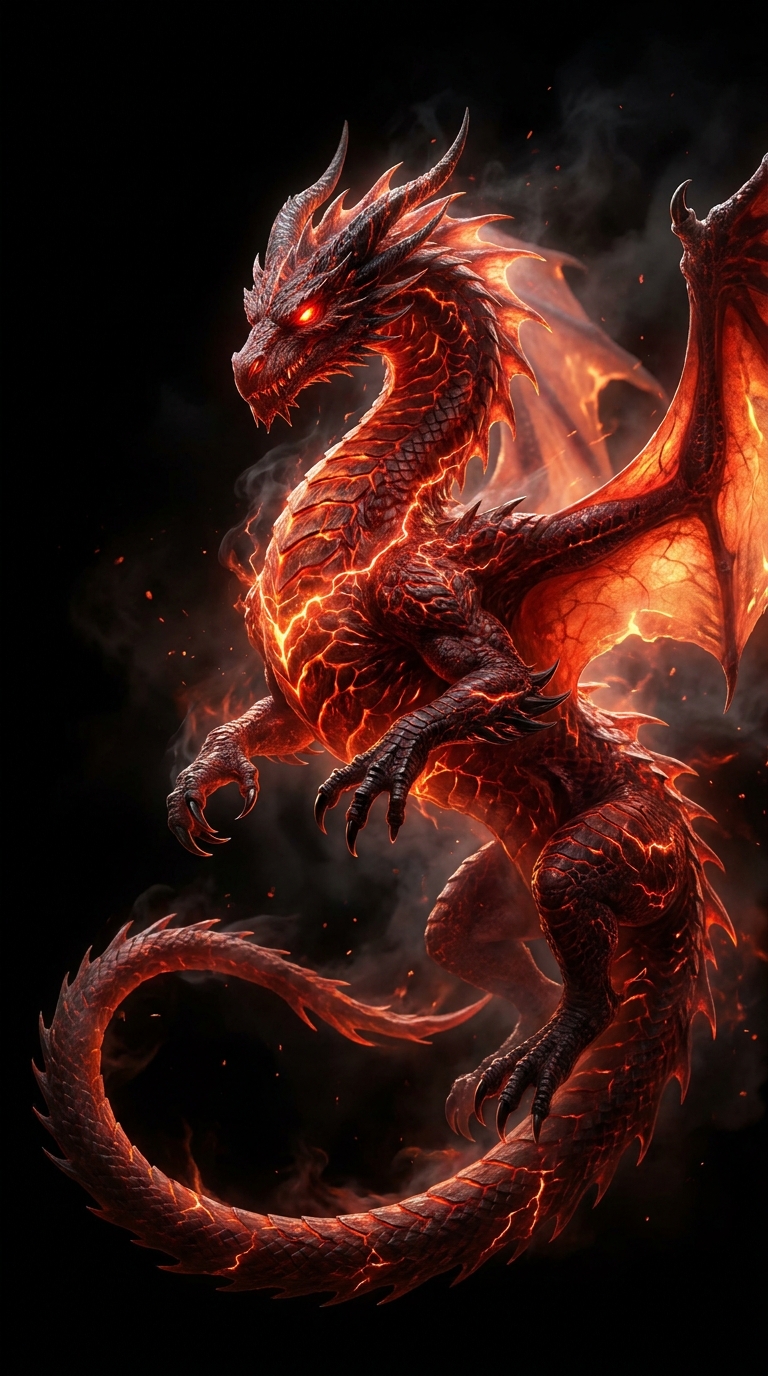 Lava Dragon AMOLED wallpaper