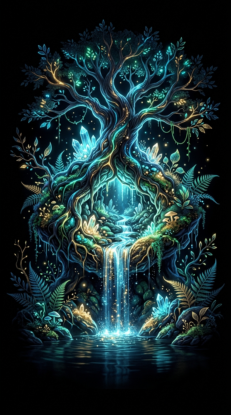 Mystic Tree AMOLED wallpaper